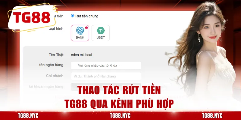 Rút Tiền TG88 | Hướng Dẫn Kiểm Tra Và Xử Lý Giao Dịch 2 Thao tác rút tiền TG88 qua kênh phù hợp