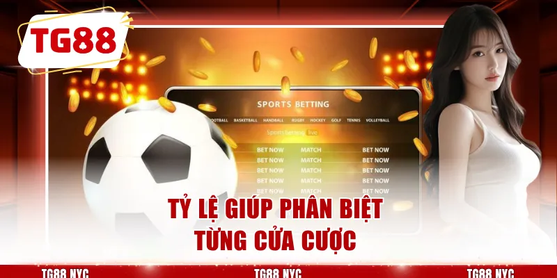 Tỷ lệ giúp phân biệt từng cửa cược